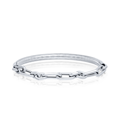 18K Pure Gold 3 Color Elastic Bangle Set