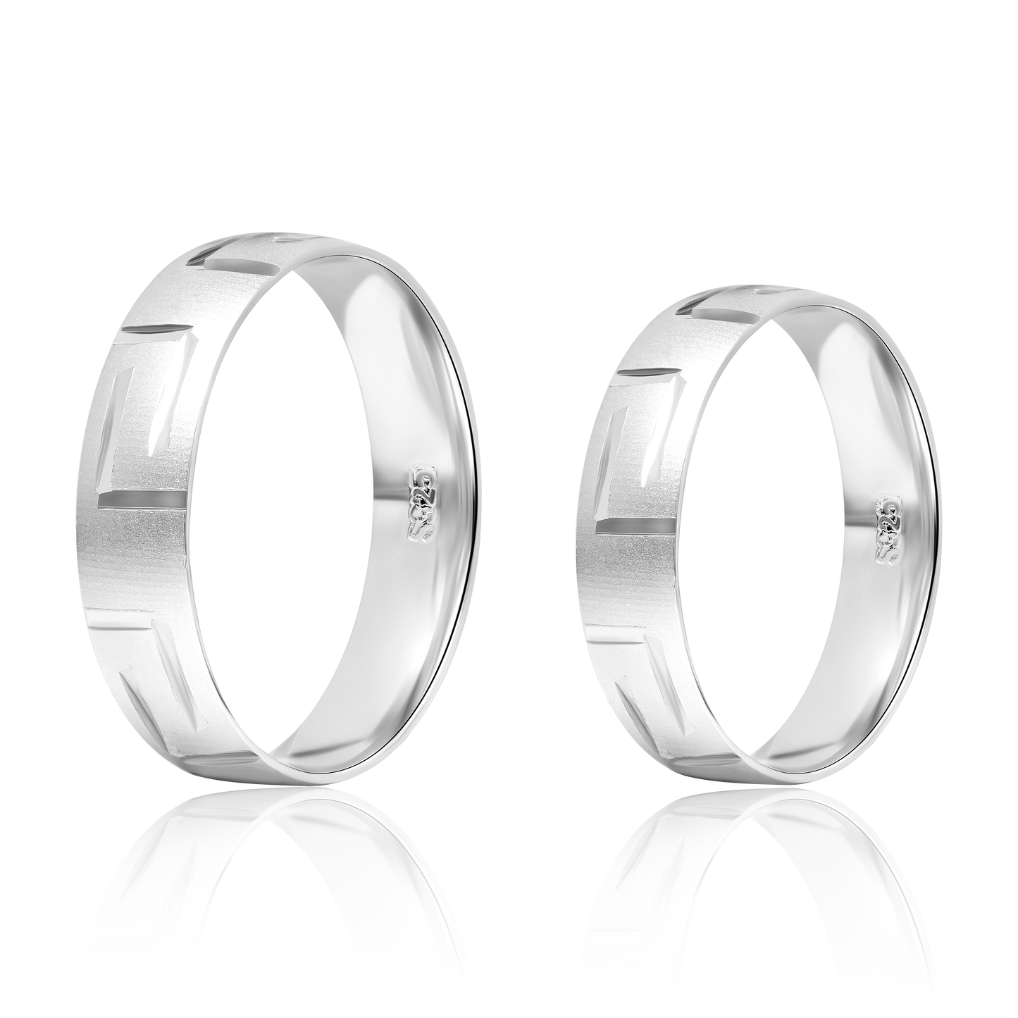 Real 925 Sterling Silver Couple Rings