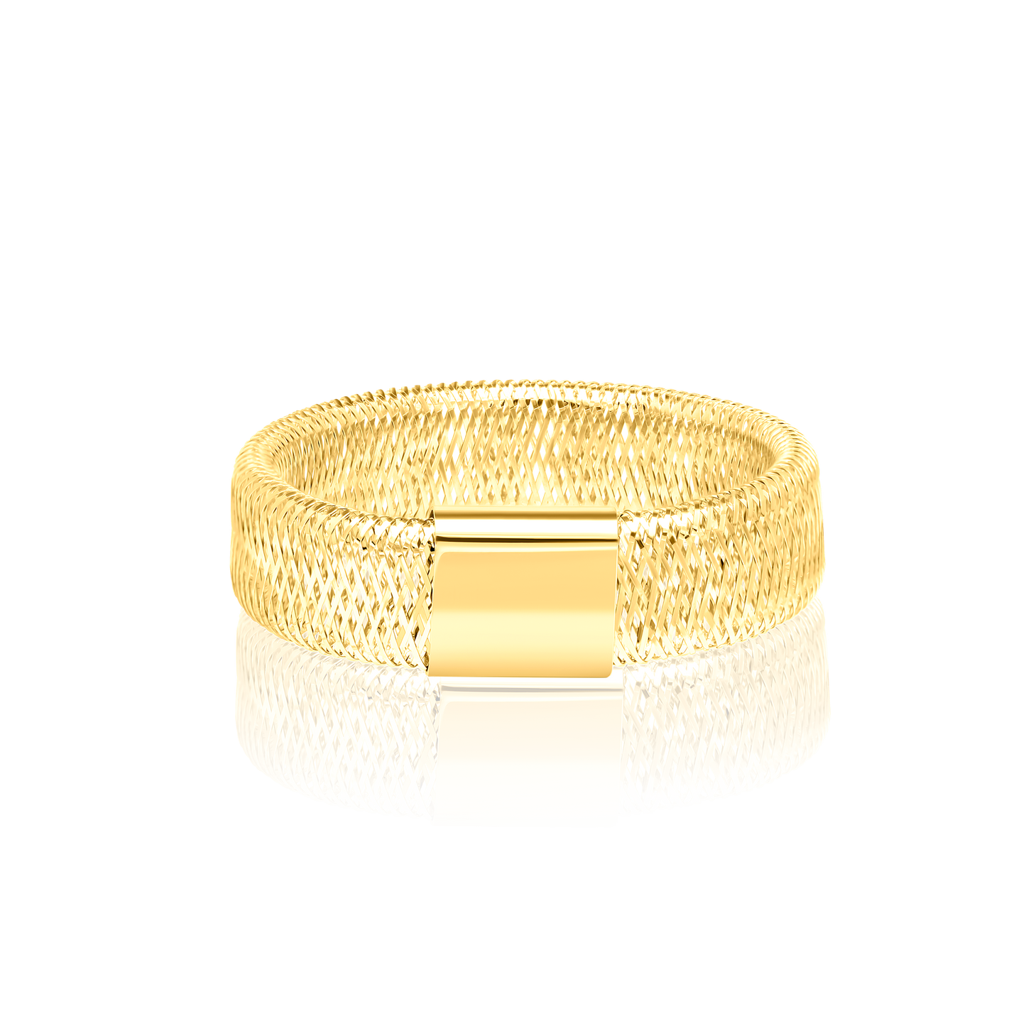 18K Pure Gold Elastic Ring