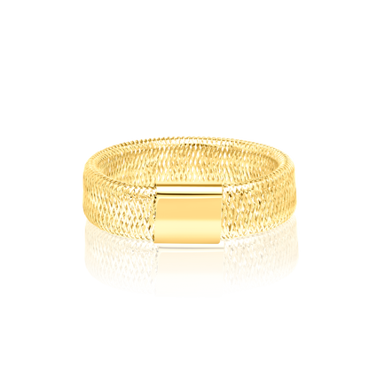 18K Pure Gold Elastic Ring