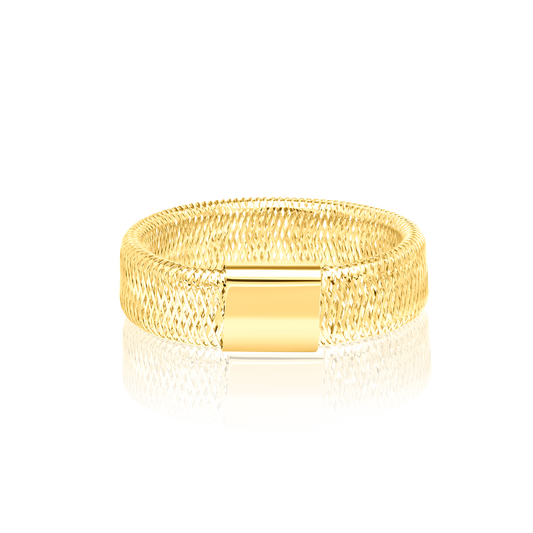 18K Pure Gold Elastic Ring