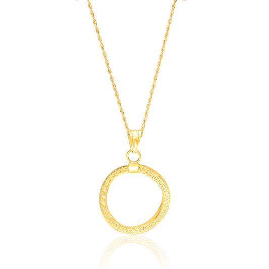 18K Pure Gold Twisted Round Necklace