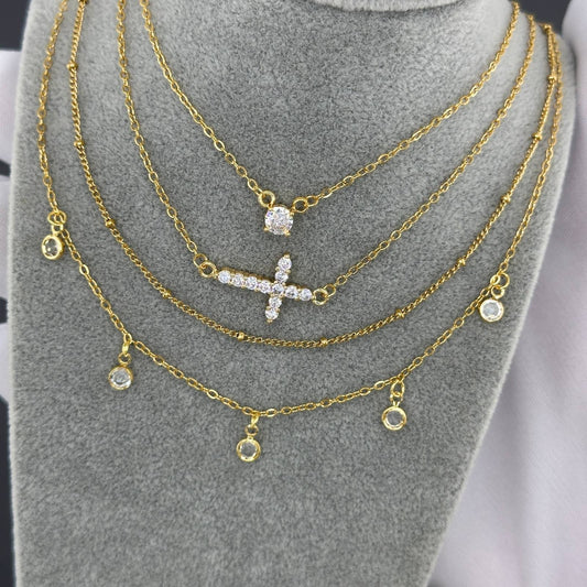 Necklace, 18K Gold Plated Steel