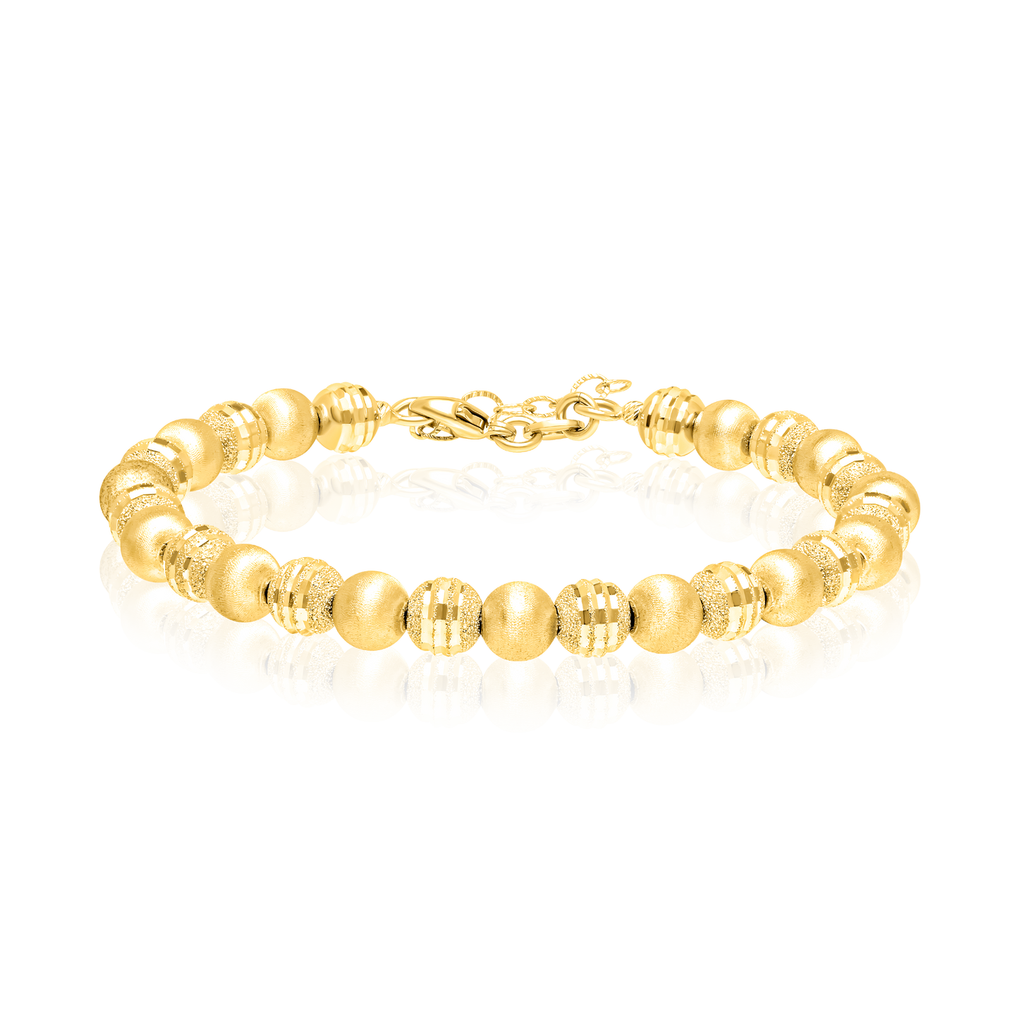 18K Pure Gold Seed Elastic Bangle