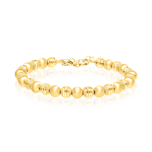 18K Pure Gold Seed Elastic Bangle