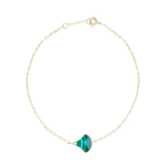 18K Pure Gold Green Bracelet