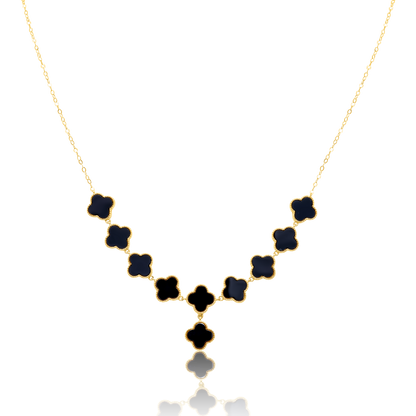 18K Pure Gold V.C Black Jewelry Set