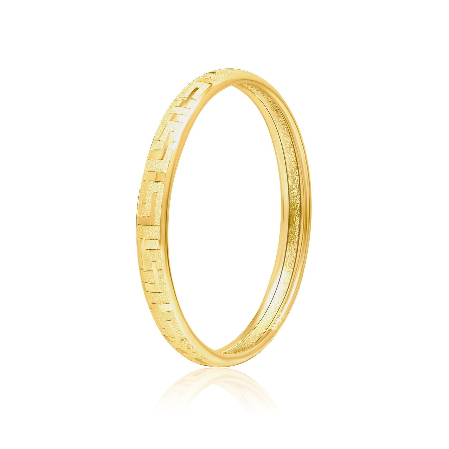 18K Pure Gold Round Ring