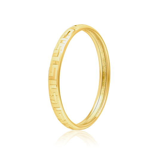 18K Pure Gold Round Ring