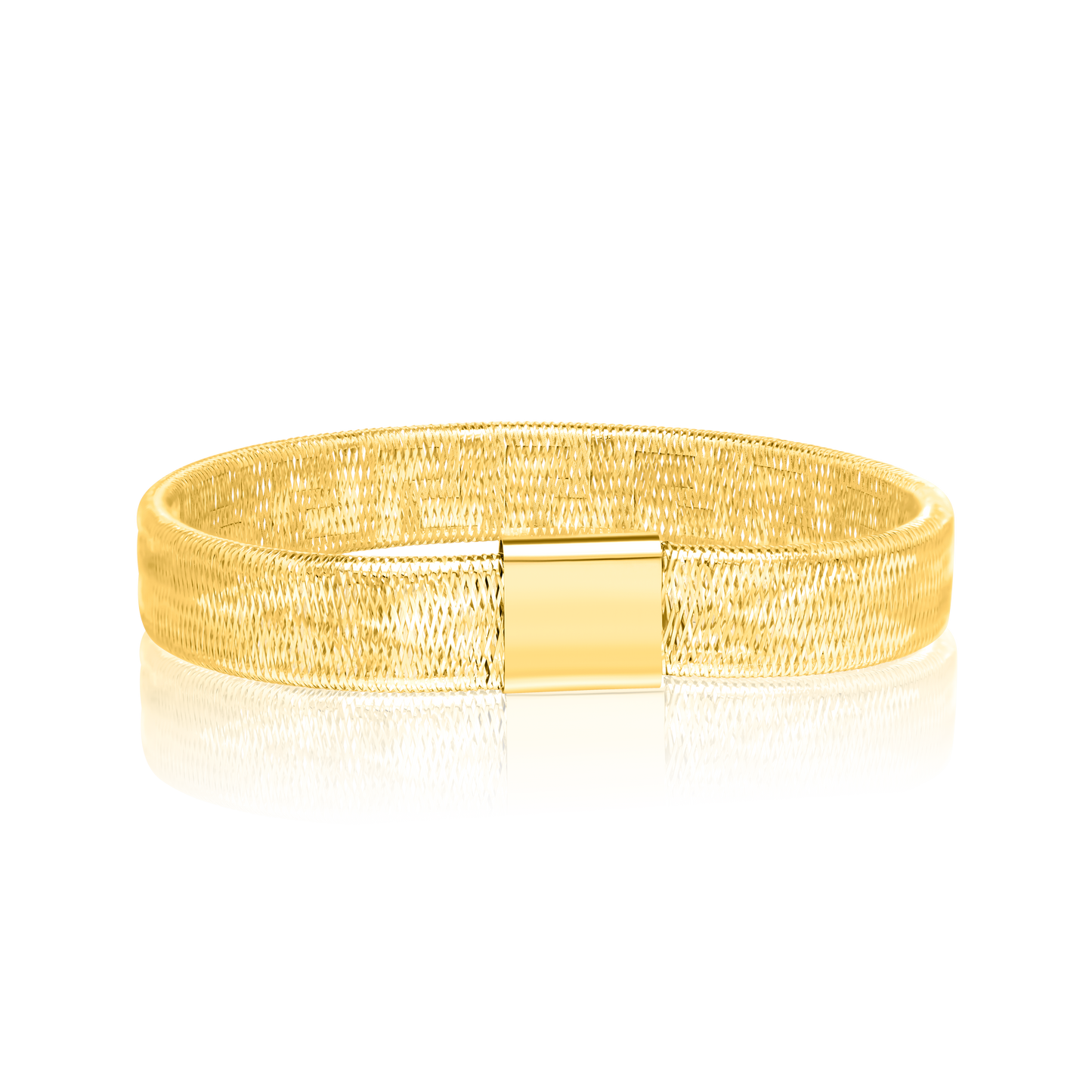 18K Pure Gold Elastic Bangle