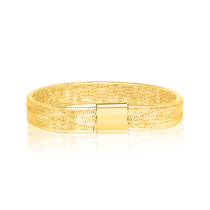 18K Pure Gold Elastic Bangle
