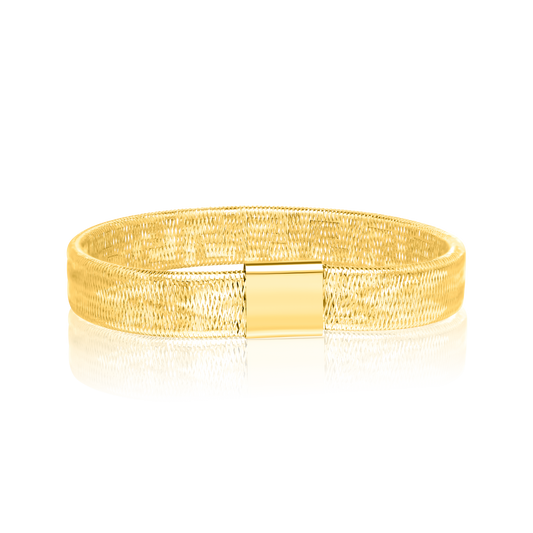 18K Pure Gold Elastic Bangle