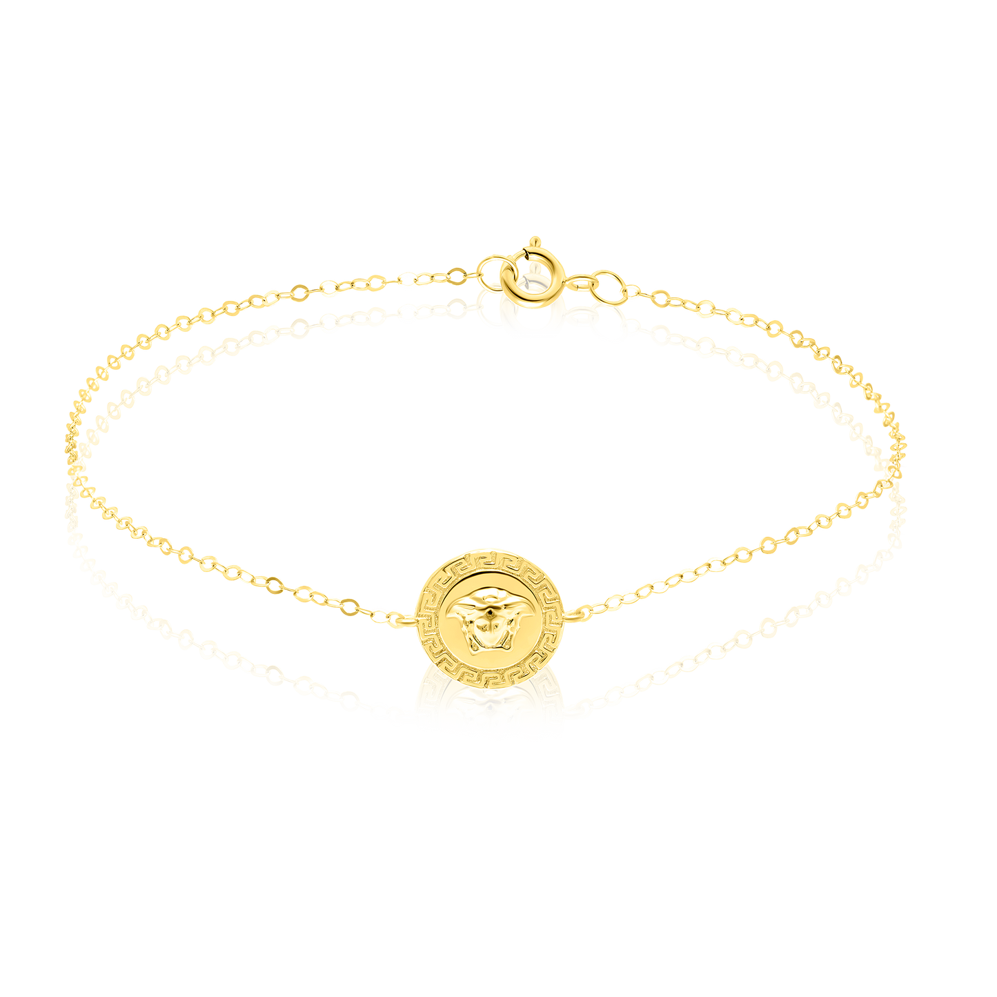 18K Pure Gold Round V.R.C Bracelet
