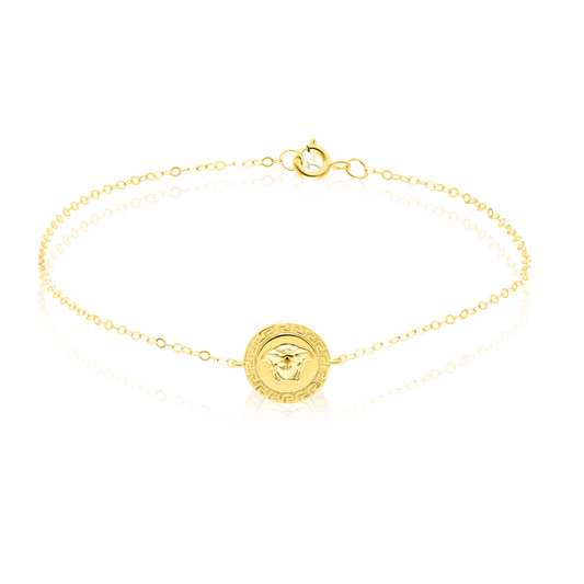 18K Pure Gold Round V.R.C Bracelet