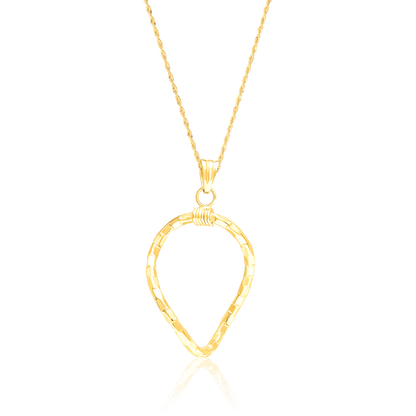 18K Pure Gold Twisted Oval Jewelry Set