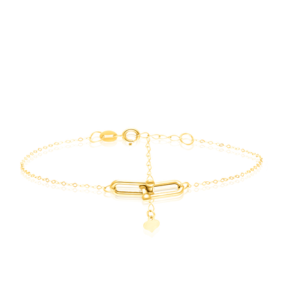 18K Pure Gold U-Linked Bracelet