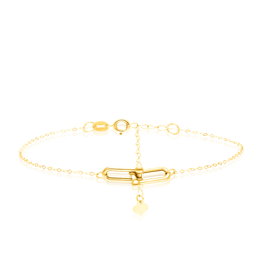 18K Pure Gold U-Linked Bracelet