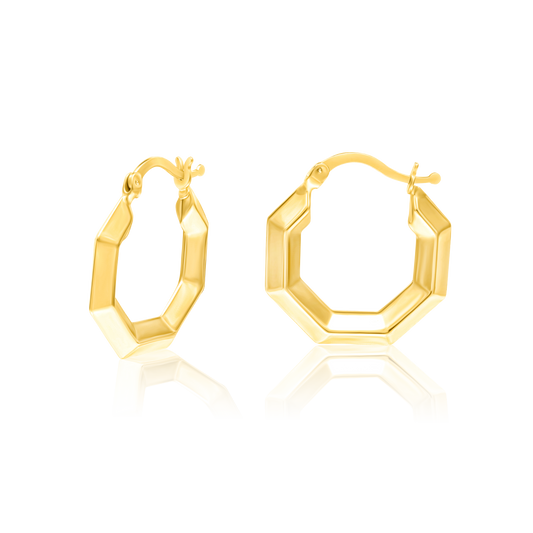 18K Pure Gold Earring Set