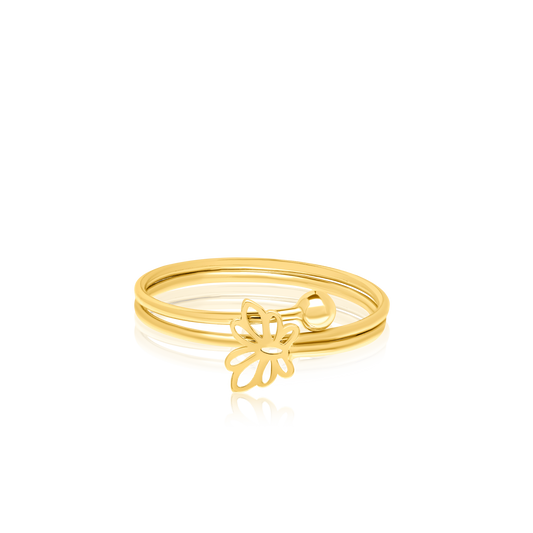 18K Pure Gold Butterfly Ring