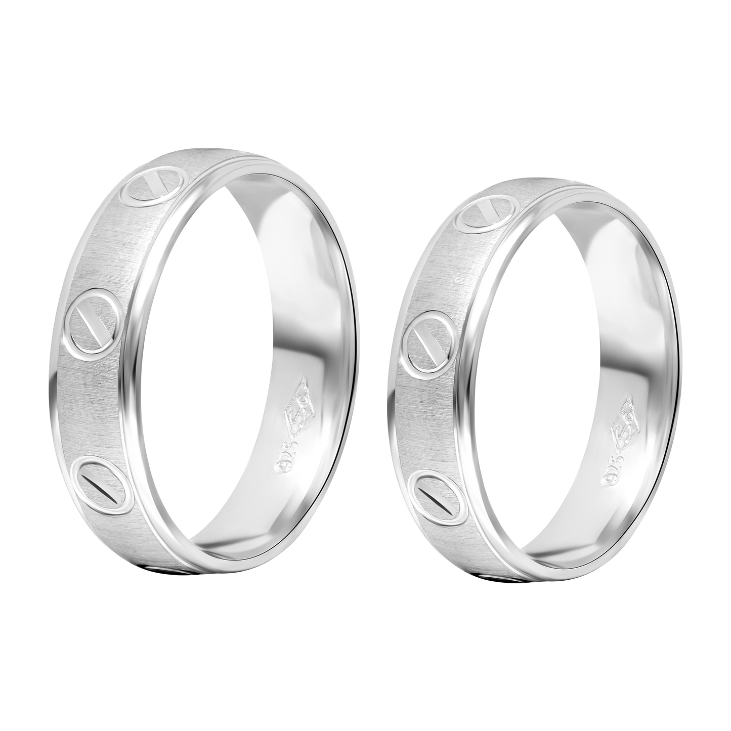 Real 925 Sterling Silver Couple Rings