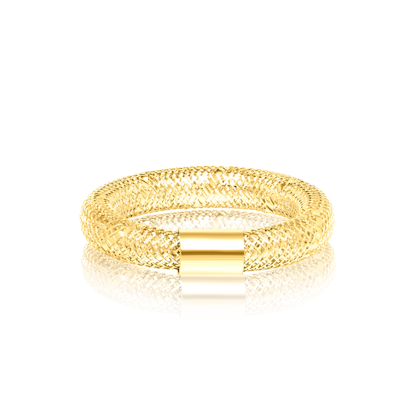 18K Pure Gold Elastic Ring