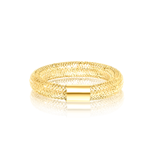 18K Pure Gold Elastic Ring