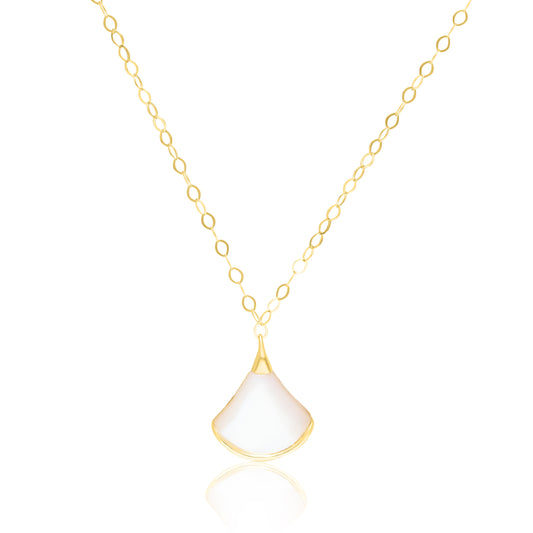 18K Pure Gold White Necklace