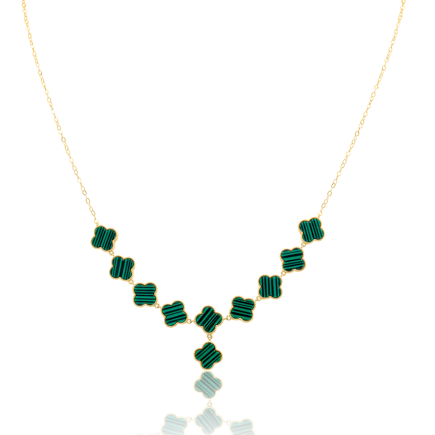 18K Pure Gold V.C Green Jewelry Set