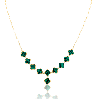 18K Pure Gold V.C Green Jewelry Set