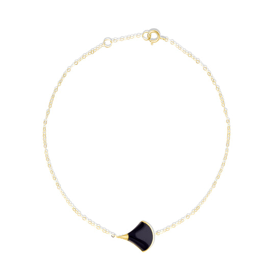 18K Pure Gold Black Bracelet