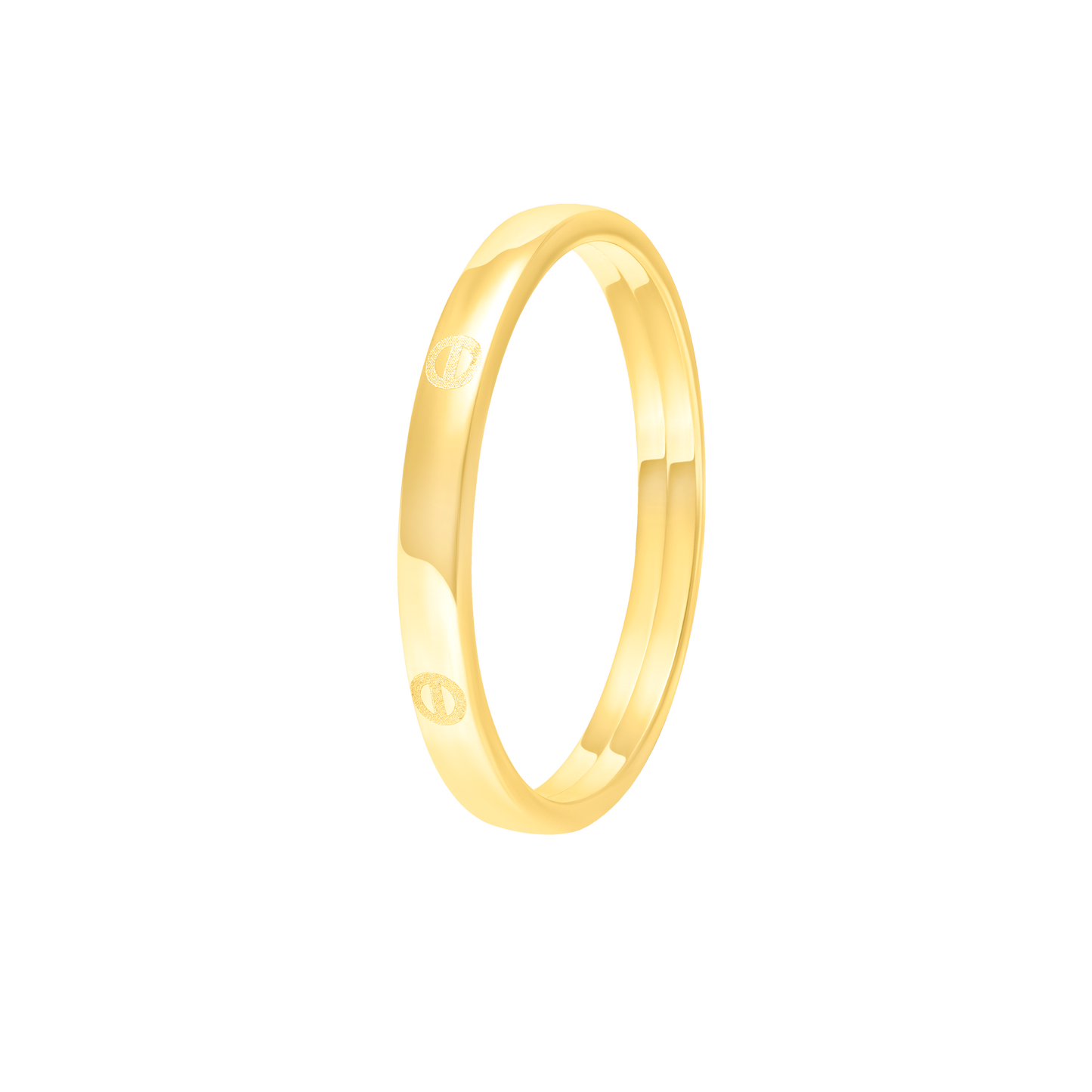 18K Pure Gold Round Ring