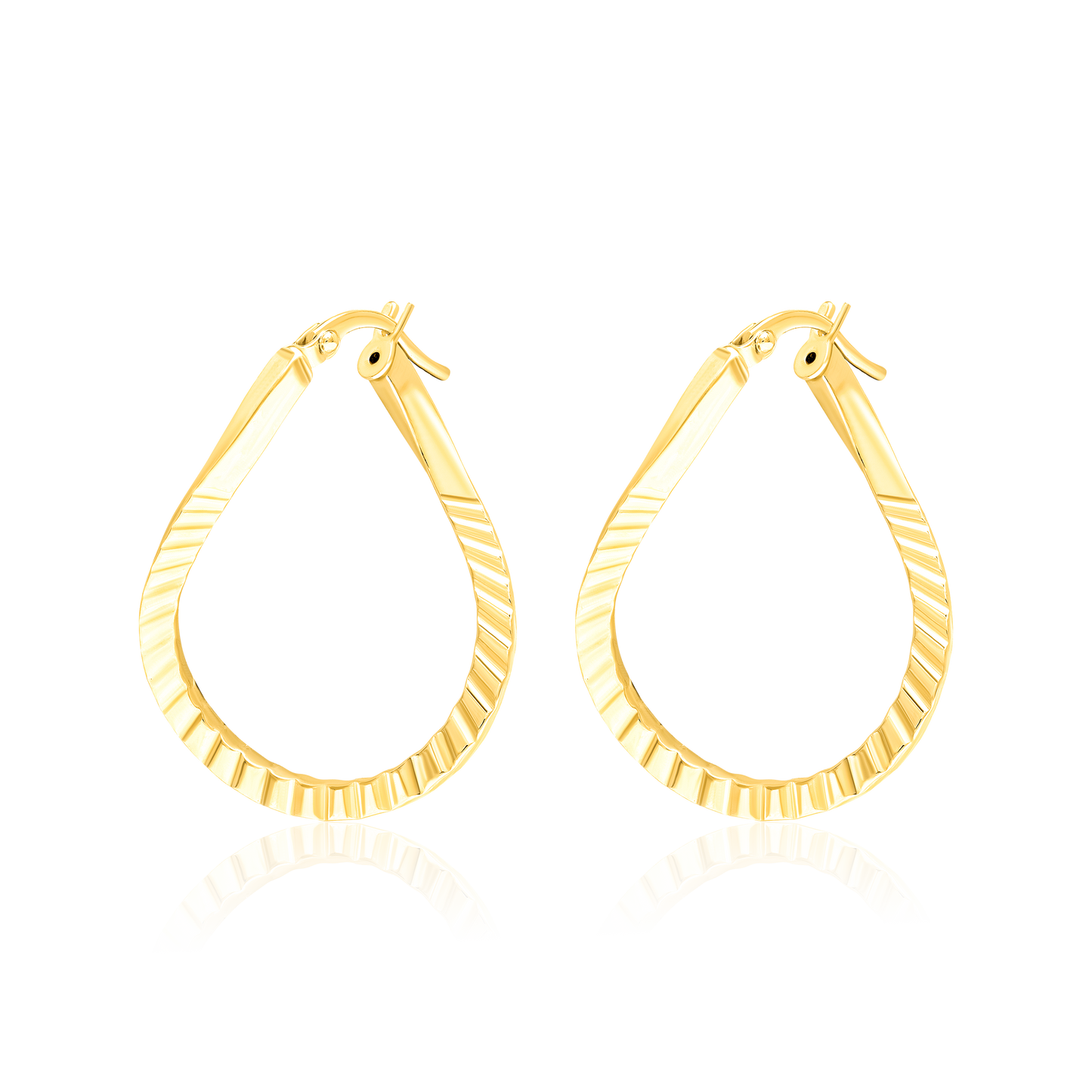 18K Pure Gold Oval Jewelry Set