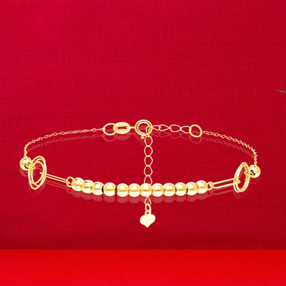 18K Pure Gold Seed Bracelet