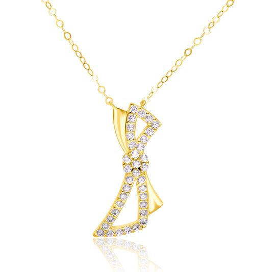 18K Pure Gold Stone Necklace