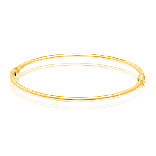 18K Pure Gold Thin Bangle
