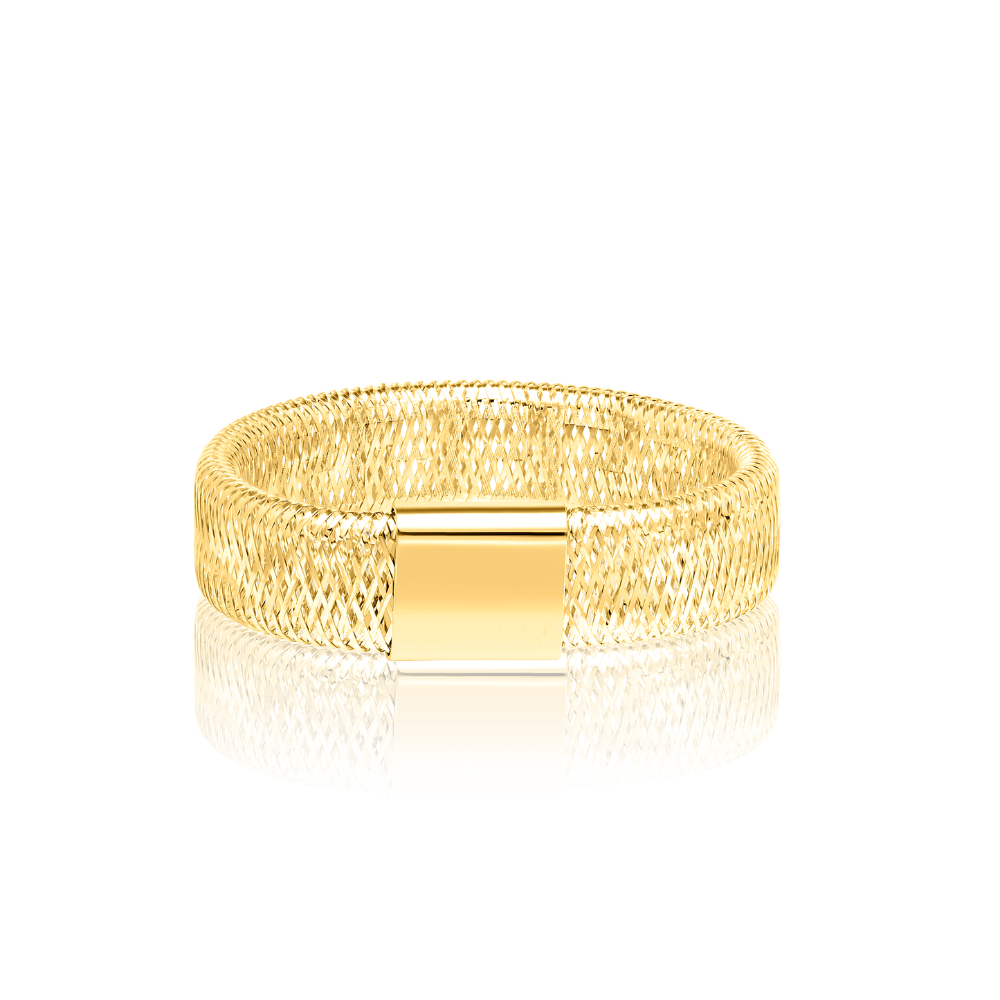 18K Pure Gold Elastic Ring