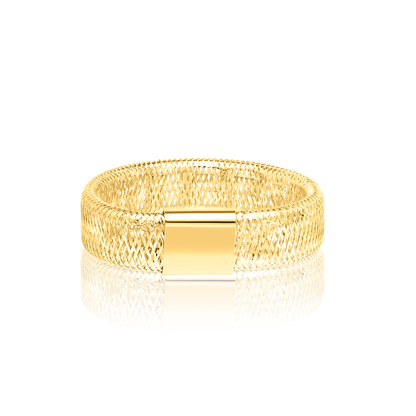 18K Pure Gold Elastic Ring