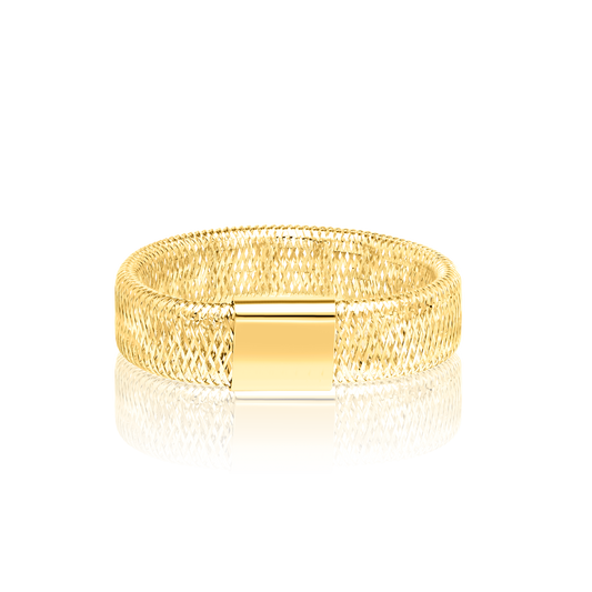 18K Pure Gold Elastic Ring