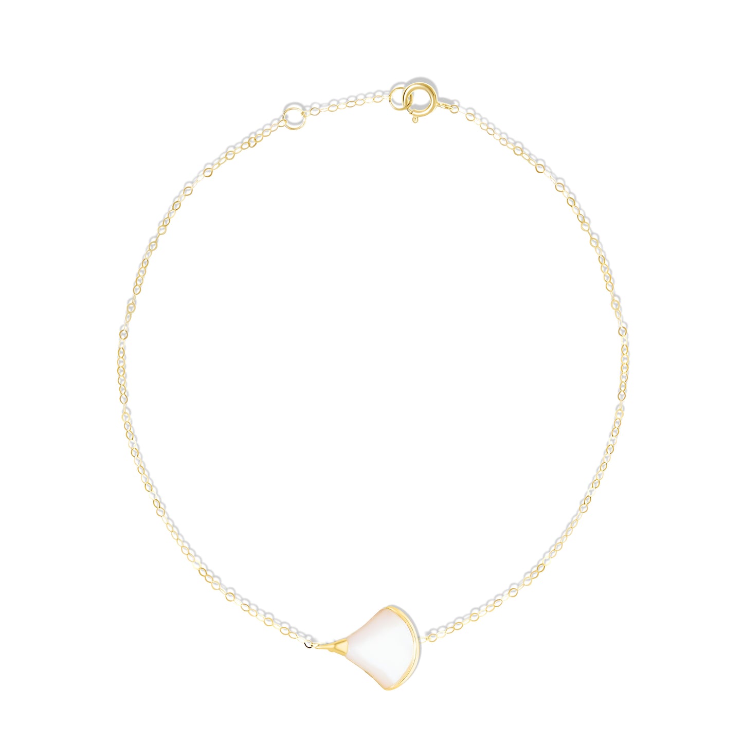 18K Pure Gold White Bracelet