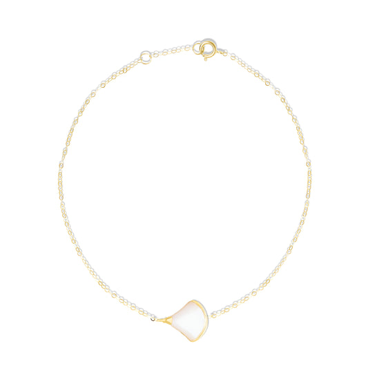 18K Pure Gold White Bracelet