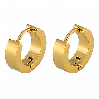 Earrings, 18K Gold Plated Steel