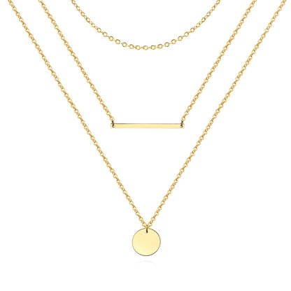 Necklace, 18K Gold Plated Steel