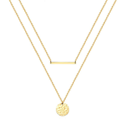 Necklace, 18K Gold Plated Steel
