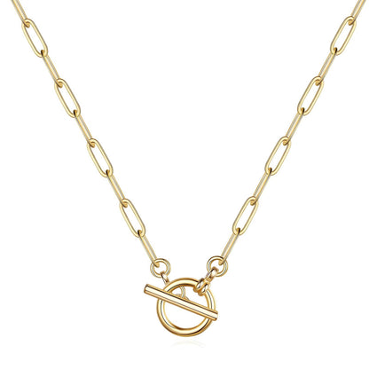Necklace, 18K Gold Plated Steel