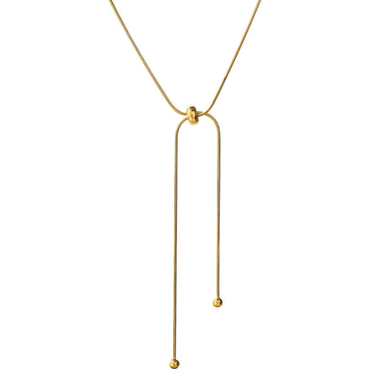 Necklace, 18K Gold Plated Steel