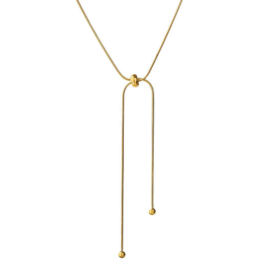 Necklace, 18K Gold Plated Steel