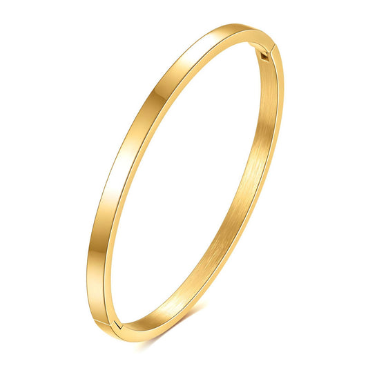 Bracelet, 18K Gold Plated Steel