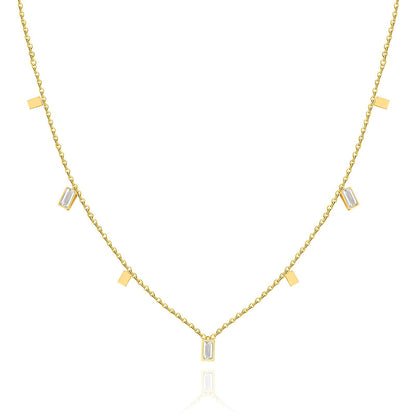 Necklace, 18K Gold Plated Steel
