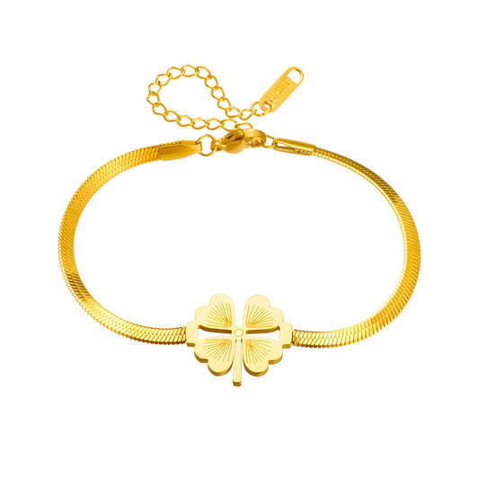 Bracelet, 18K Gold Plated Steel