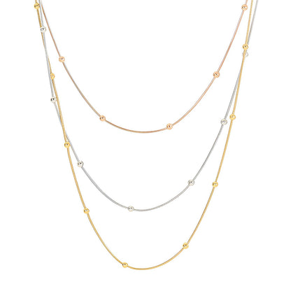 Necklace, 18K Gold Plated Steel